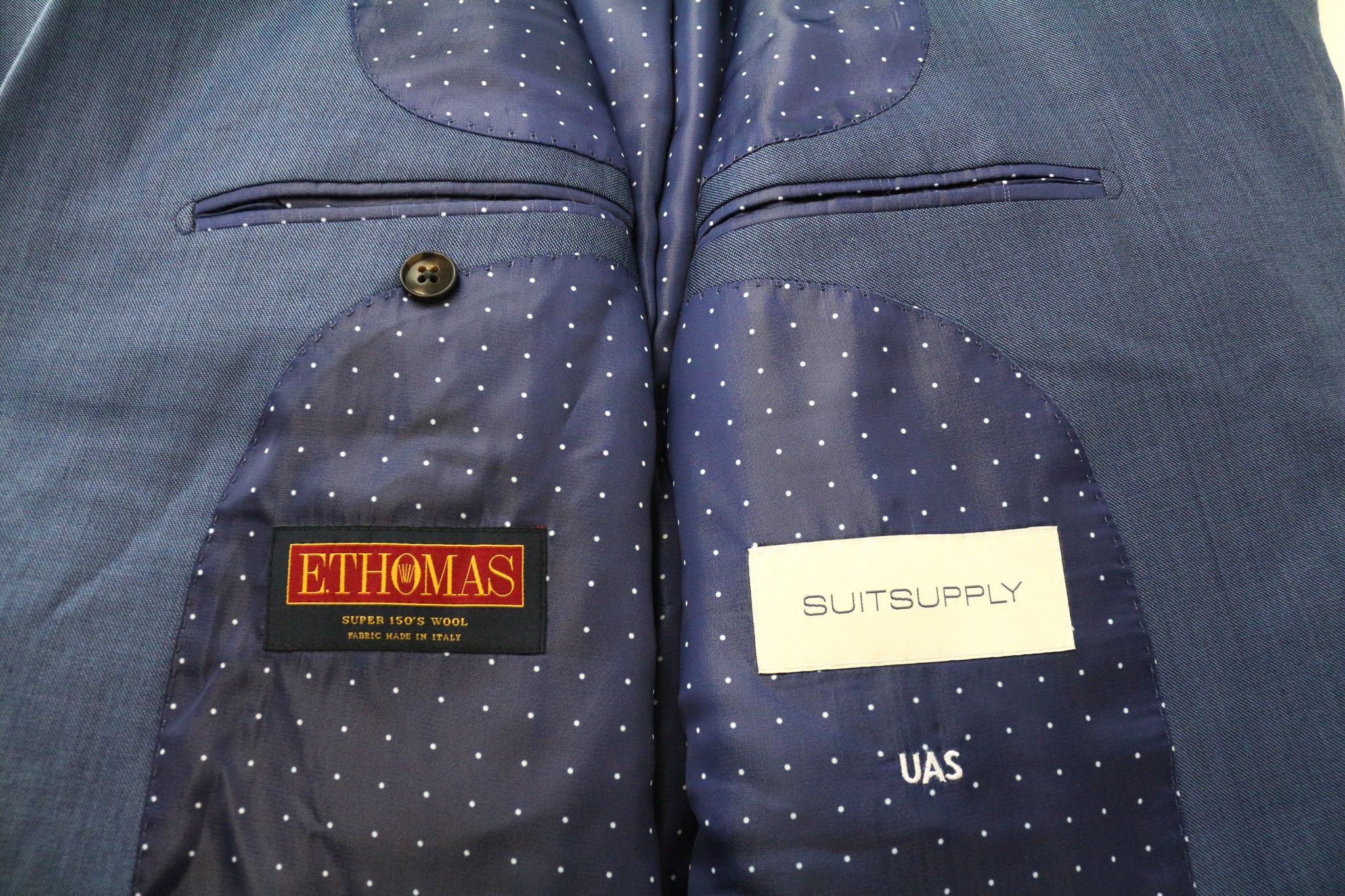 Suitsupply LA SPALLA UK48S Blue Slim Wool S150s Blazer 75610 Size 48S - 5 Thumbnail