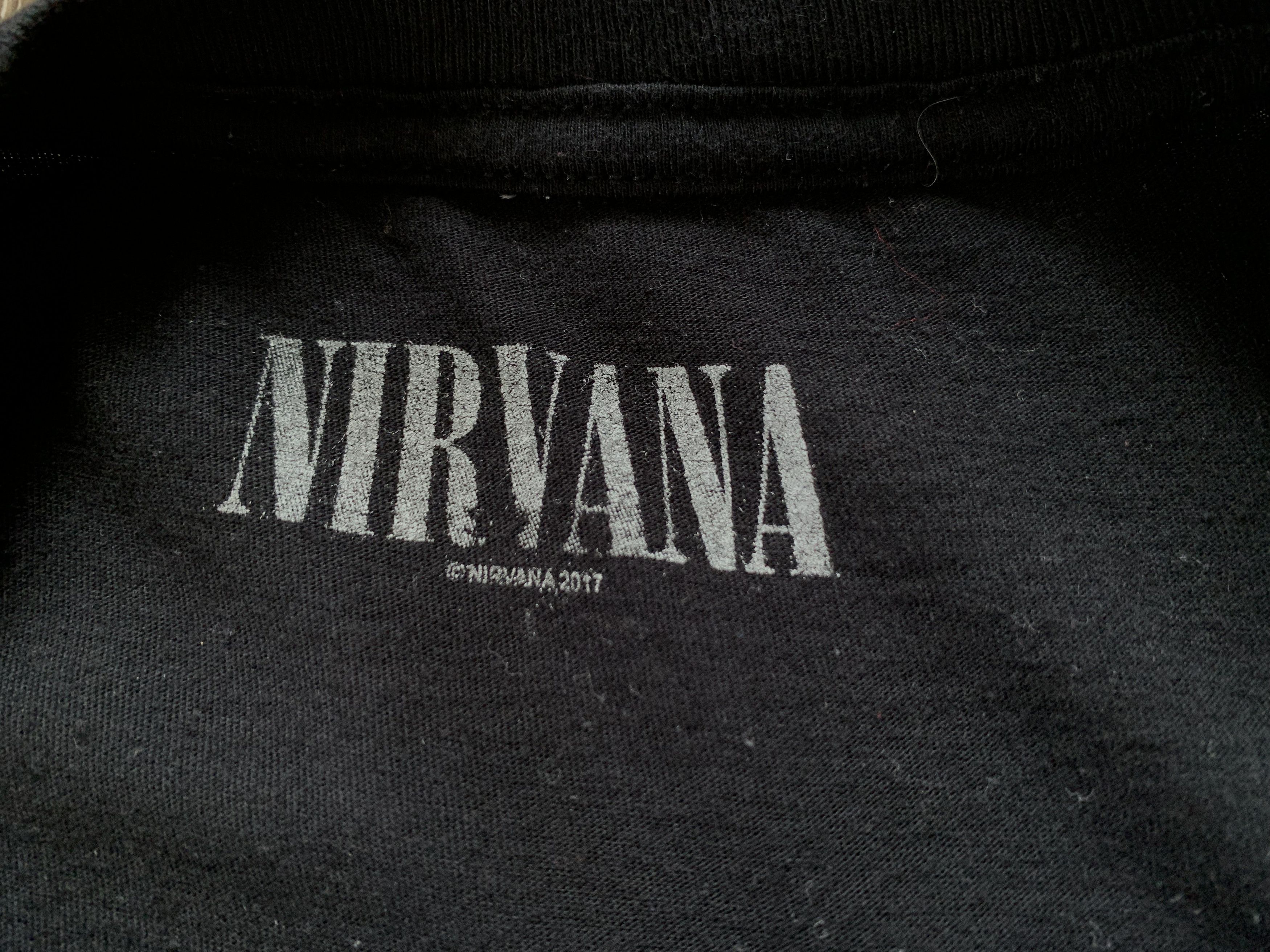 Band Tees × Gildan × Nirvana Bohoo Nirvana Logo Cotton Printed T Shirt Size US L / EU 52-54 / 3 - 6 Thumbnail