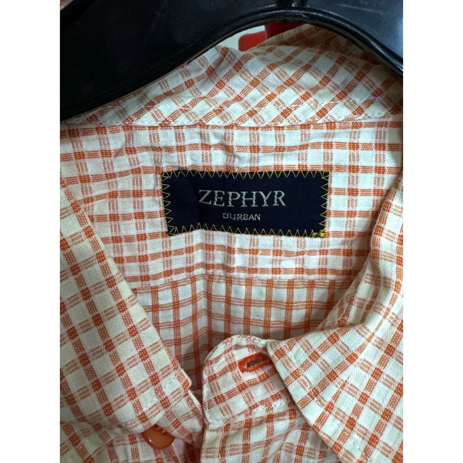 Zephyr Zephyr Durban Check SHORT SLEEVE BUTTON UP SHIRT Large L Mens Shirt Sharp Color Size US L / EU 52-54 / 3 - 3 Thumbnail