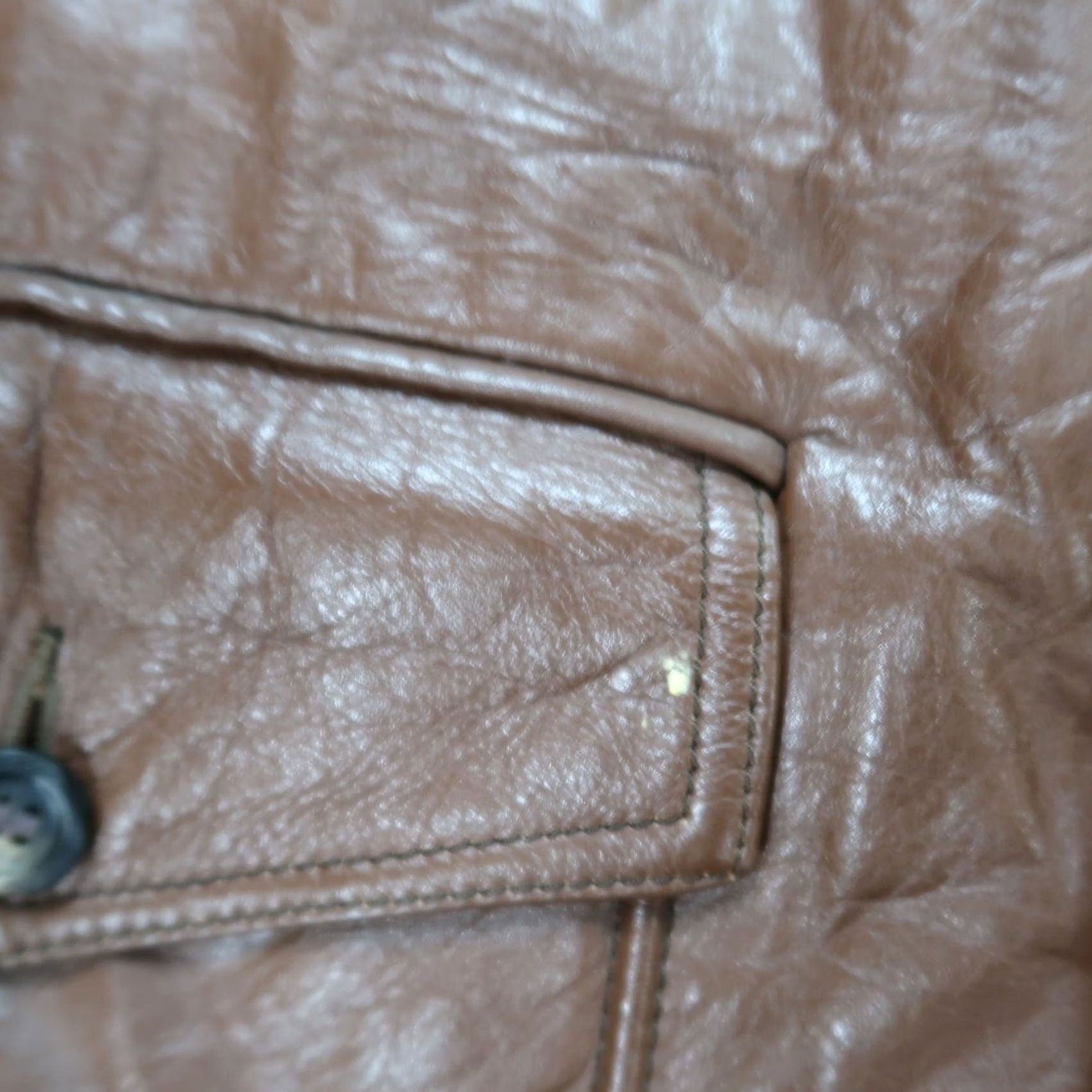 Vintage VINTAGE Lakeland Leather Coat Jacket Men 44 Lined 4 Button Overcoat Brown Nylon Lining Solid Mid-Length 90s Classic Mens Size US S / EU 44-46 / 1 - 7 Thumbnail