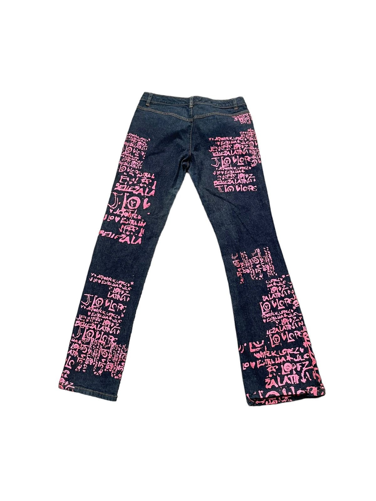 Designer JLO by Jennifer Lopez Flare Custom Paint Denim Size 29" - 5 Thumbnail