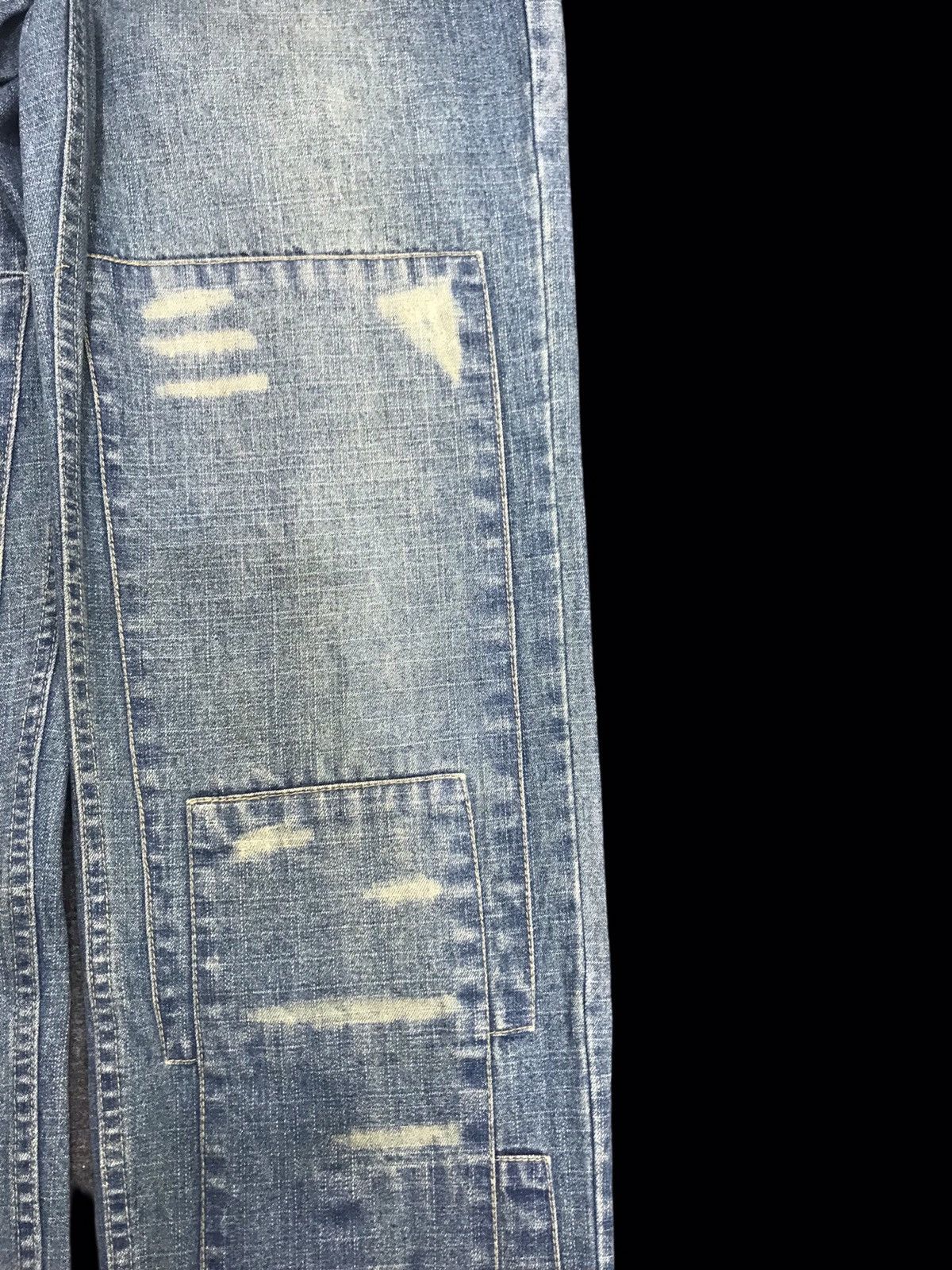 Japanese Brand 💥DENIM ART💥NYLAUS Japan Patchwork Crash Denim F153 Size US 34 / EU 50 - 6 Thumbnail