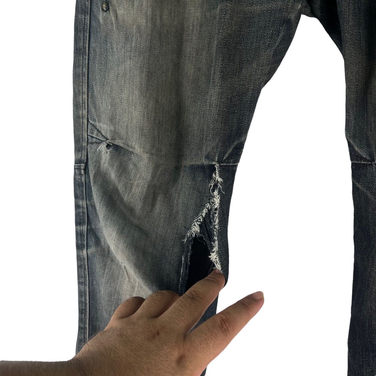 Marithe + Francois Girbaud 🔥Rare Distressed Denim Biker Jeans Marithe Francois Girbaud Size US 36 / EU 52 - 4 Thumbnail