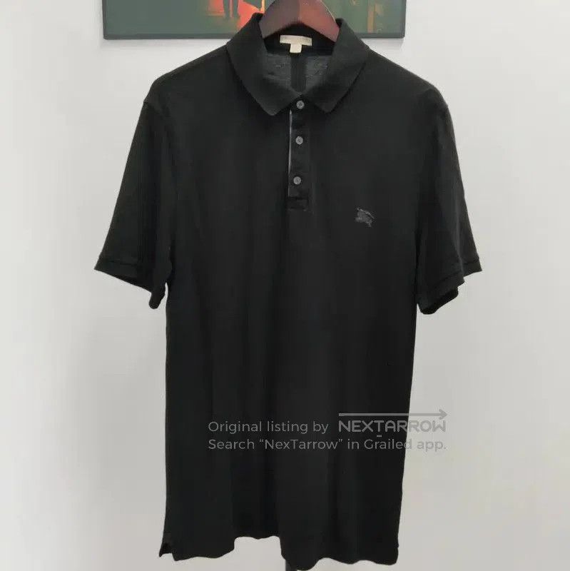 Burberry Burberry Black Cotton Short Sleeve Polo Shirt. Size US L / EU 52-54 / 3 - 1 Thumbnail