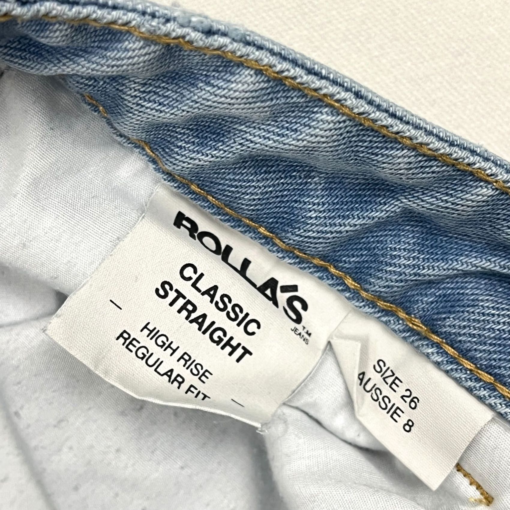 Denime VINTAGE Rollas Jeans 26 W26 I31 Straight Leg Light Denim Distressed Organic Cotton Women Jeans Size 26" / US 2 / IT 38 - 4 Thumbnail