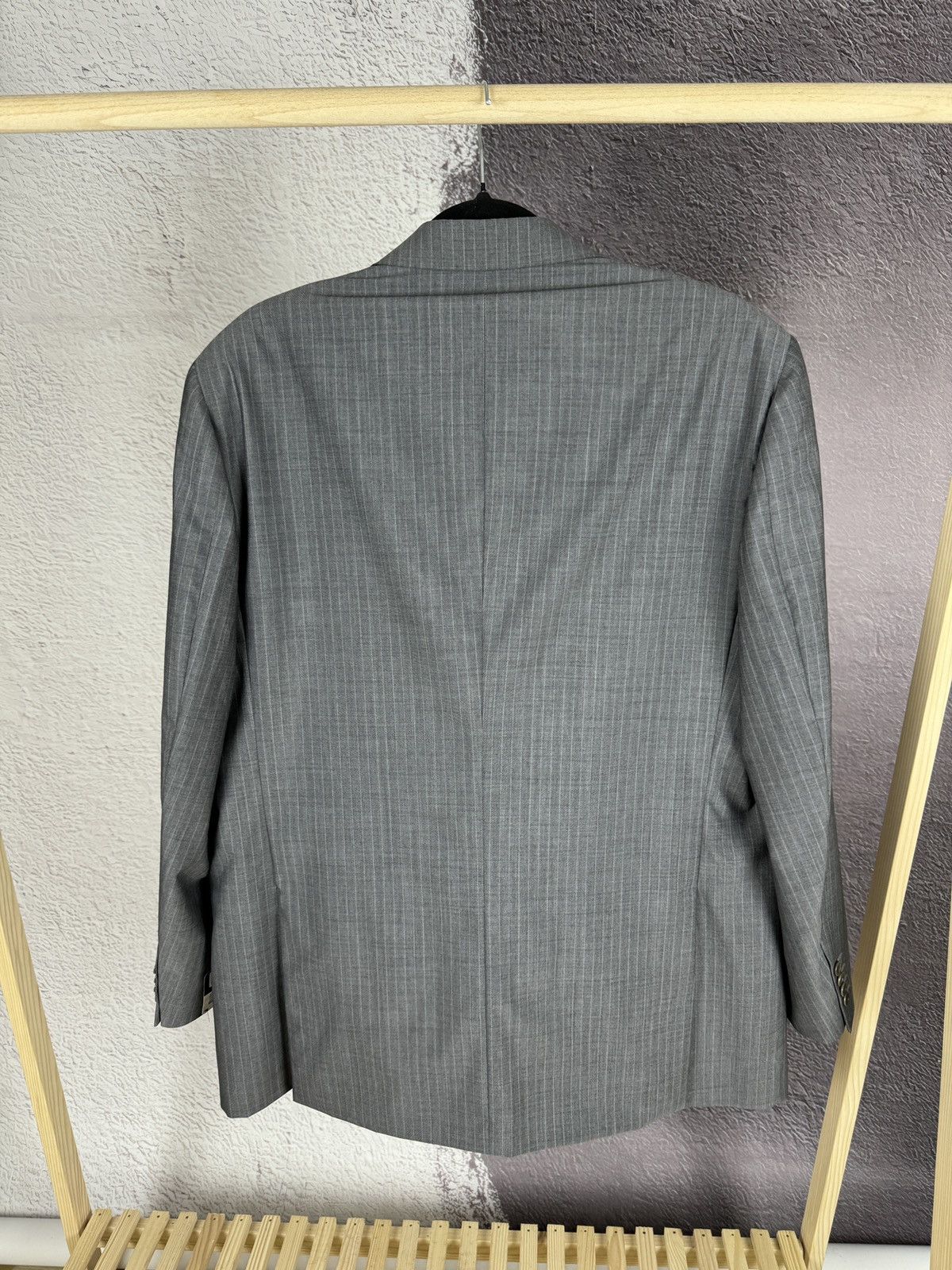Burberry Burberry London wool silk striped grey 2 pcs suit 3 button Size 46R - 10 Thumbnail