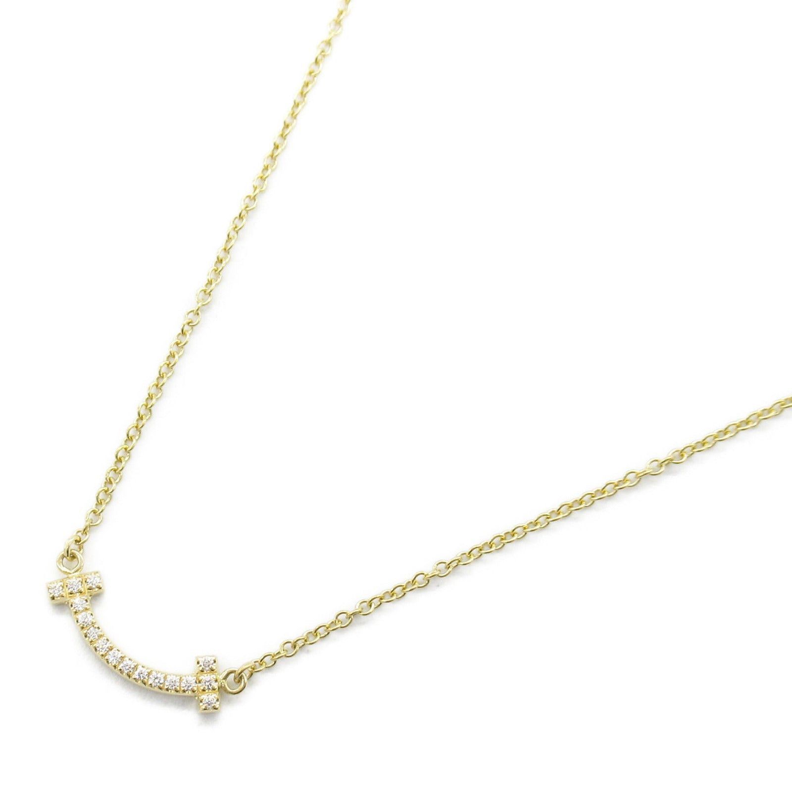 Tiffany & Co. Tiffany Co T-Smile Mini Diamond Necklace K18 (Yellow Gold) Clear Size ONE SIZE - 1 Thumbnail
