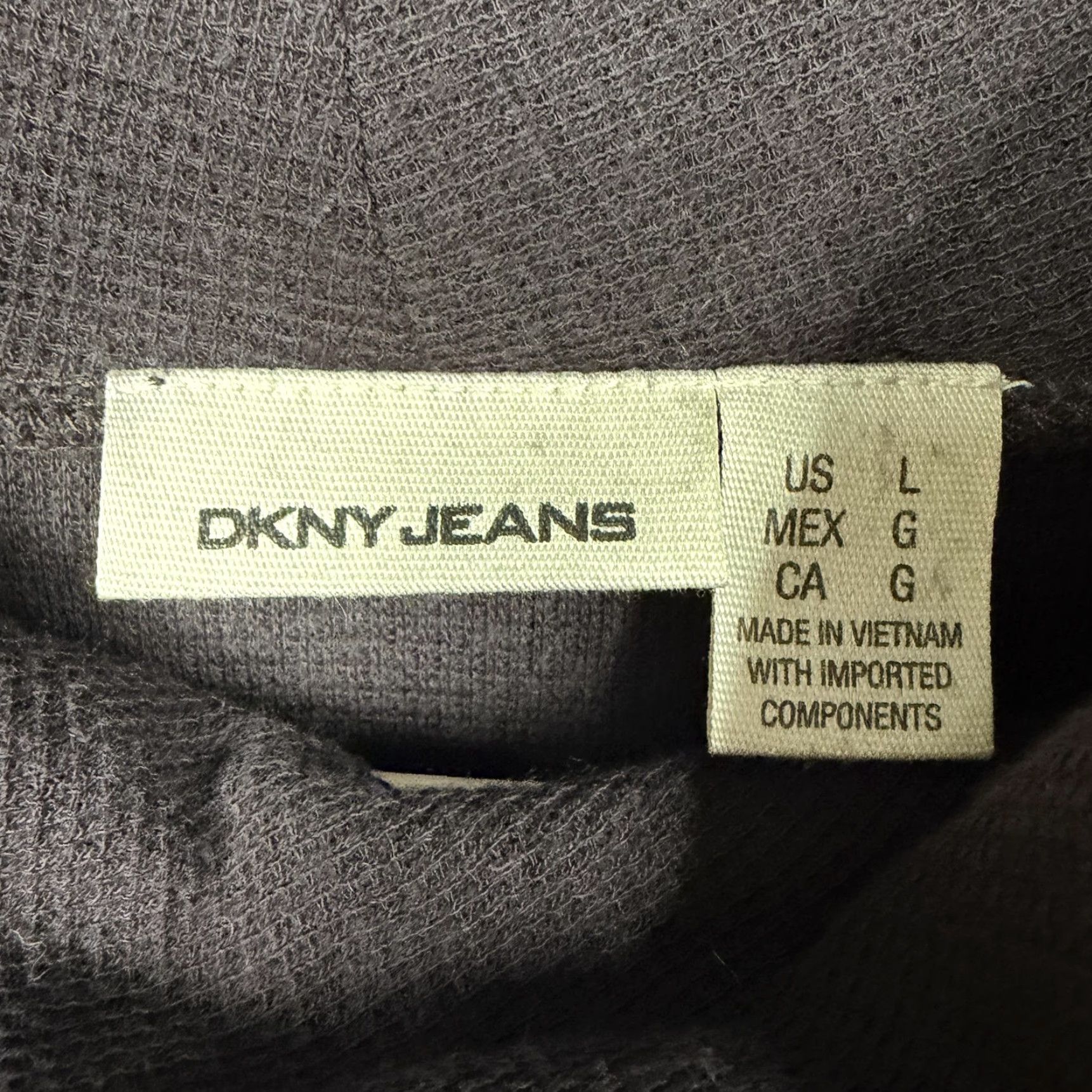 DKNY VINTAGE DKNY Jeans Blouse Womens L Purple 90s Grunge Cowl Neck Modal Knit Ribbed Yoke Long Sleeve Size L / US 10 / IT 46 - 5 Thumbnail