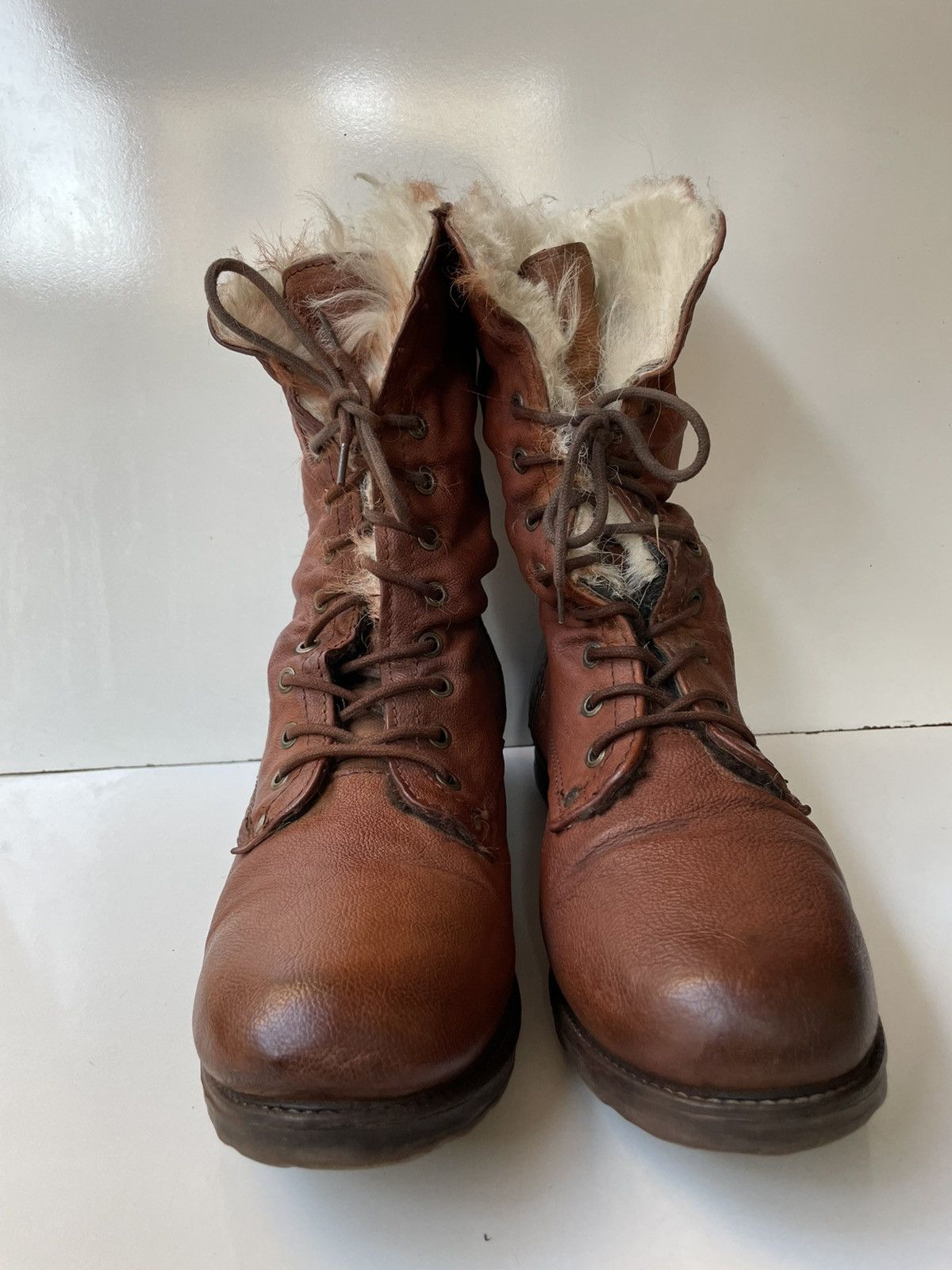 A.S.98 A.S.98 Airstep Fur Leather Brown Boots EUR 41 / USA 9.5-10 Size US 10 / IT 40 - 2 Thumbnail