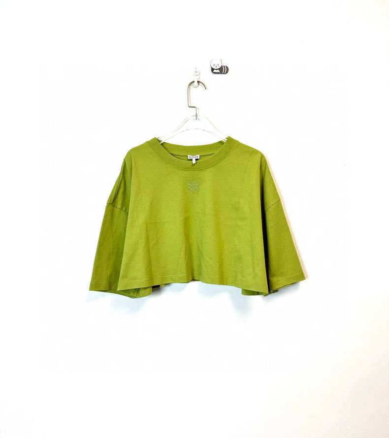 Loewe LOEWE Avocado green chest embroidery logo short sleeve T-s Size XS / US 0-2 / IT 36-38 - 1 Thumbnail