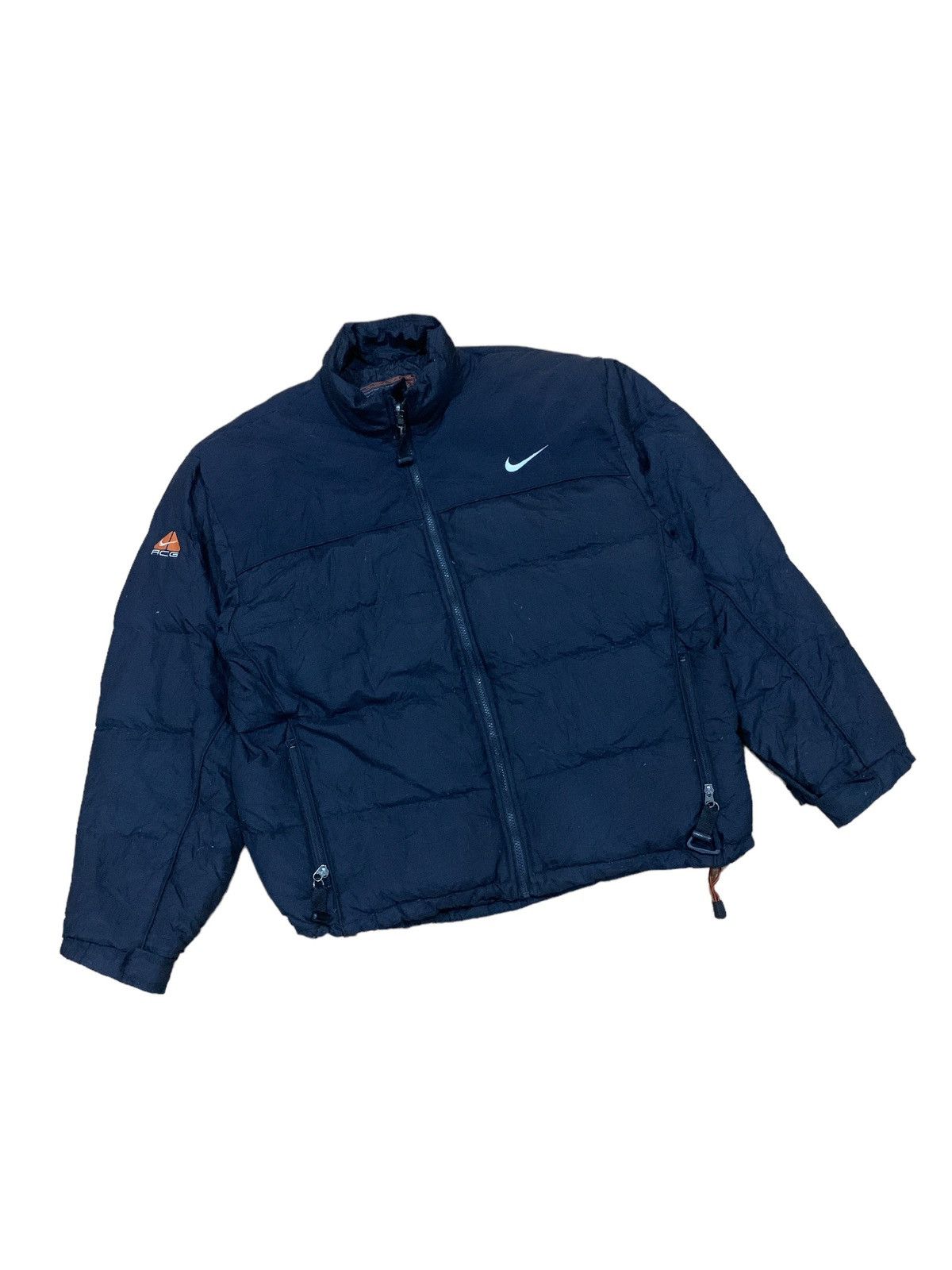 Vintage Nike ACG Black Down Puffer Jacket Double Swoosh Logo