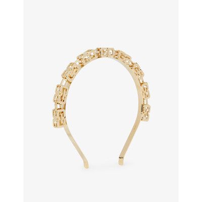 Givenchy o1srvl11e0724 Size: OS / G Cube Monogram Headband in Gold Size ONE SIZE - 3 Thumbnail