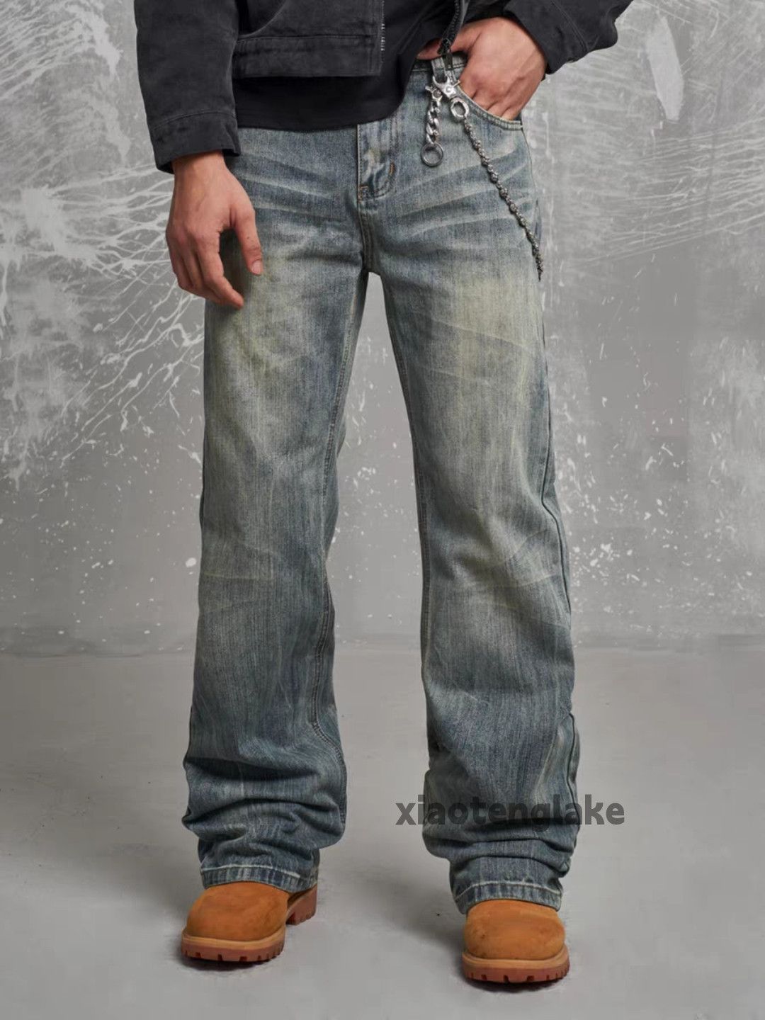 Jean × Vintage washed faded cleanfit yuppie y2k loose baggy jeans Size US 34 / EU 50 - 8 Thumbnail