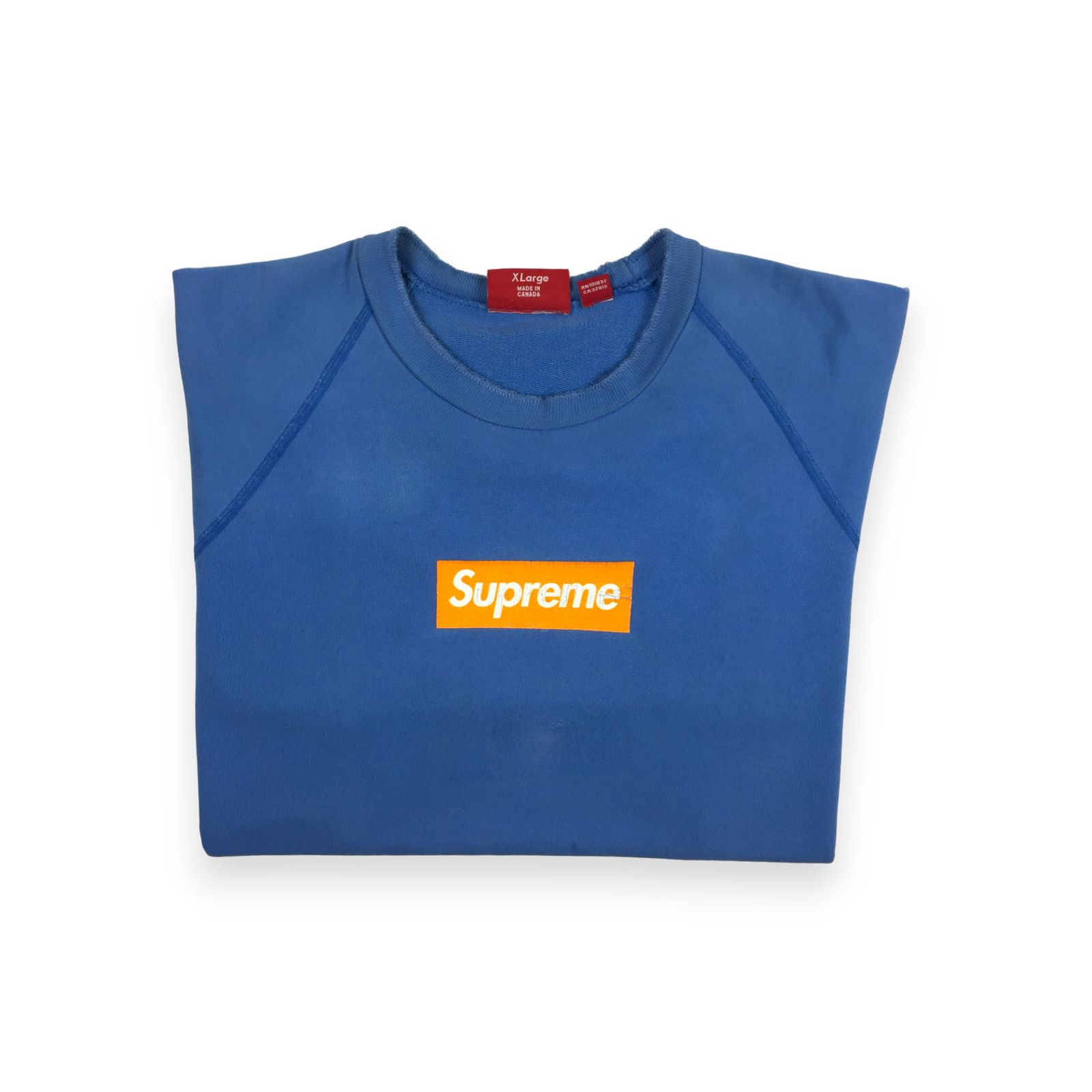 Supreme 2007 Supreme Screenprint Orange Box Logo Crewneck Size US XL / EU 56 / 4 - 2 Thumbnail