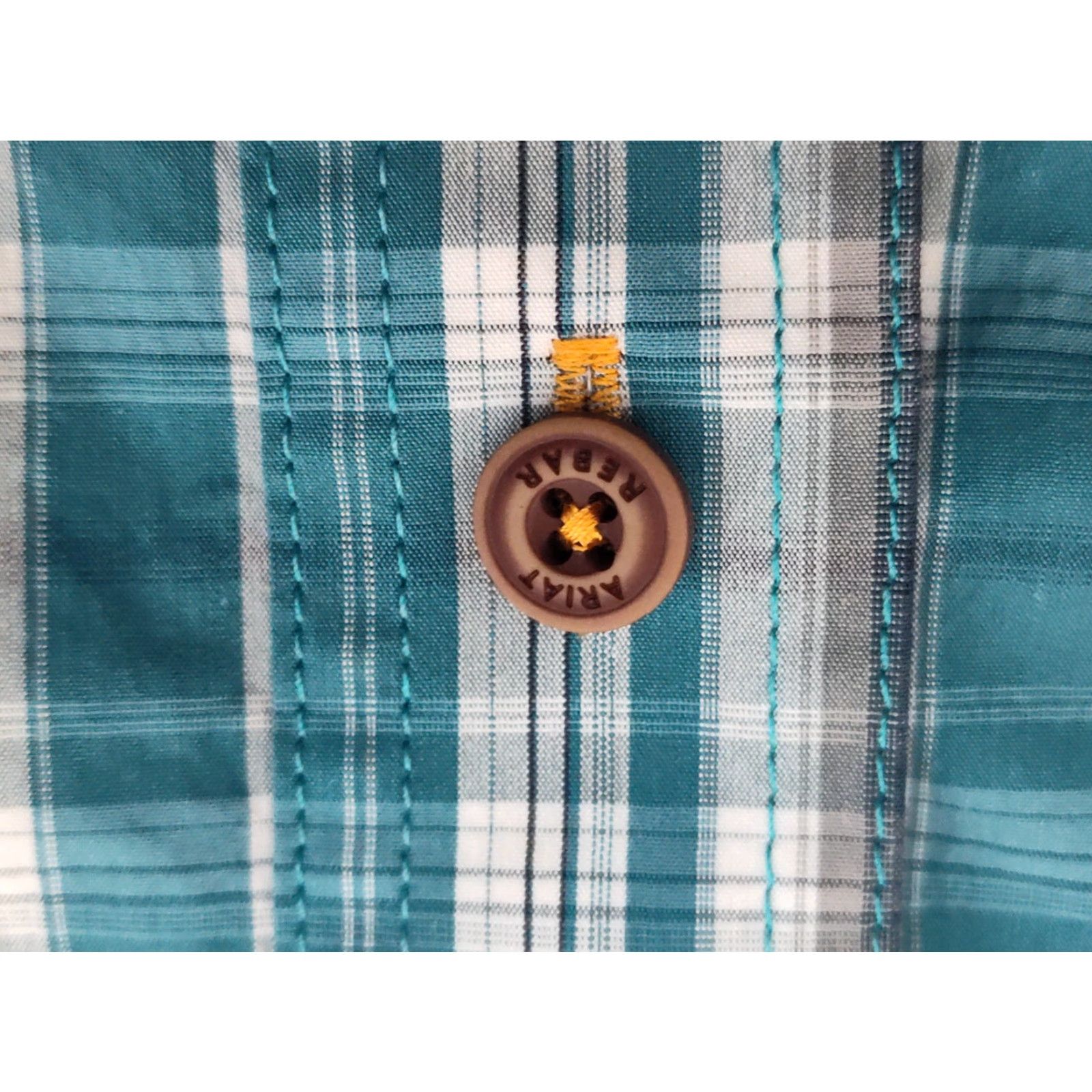 Ariat Ariat Rebar Button-Up Shirt Mens L Tall Plaid Multicolor Pocket Breathable EUC! Size US L / EU 52-54 / 3 - 3 Thumbnail