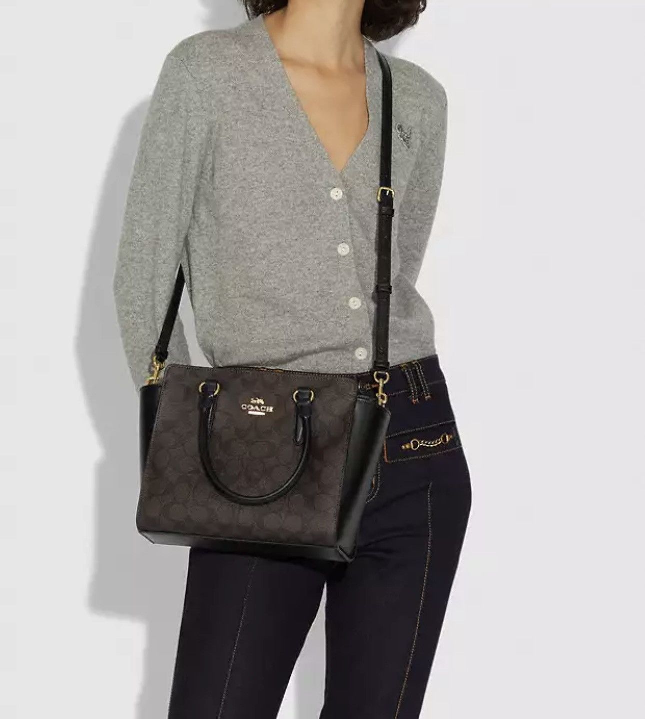 Coach Coach Leah Satchel In Signature Canvas Bag Size ONE SIZE - 9 Thumbnail
