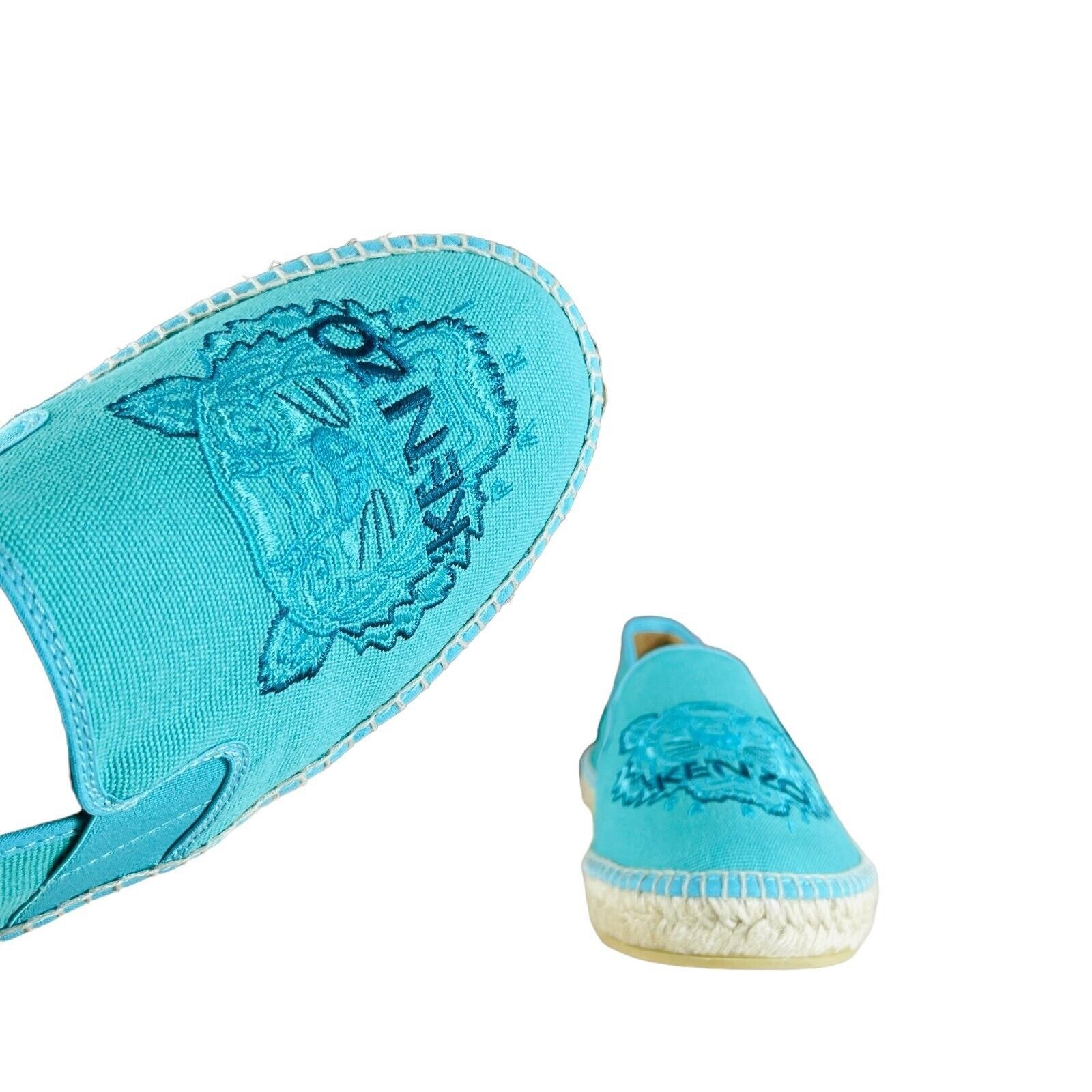 Kenzo Kenzo Logo Mint Tiger Canvas Espadrilles Size US 8 / EU 41 - 5 Thumbnail