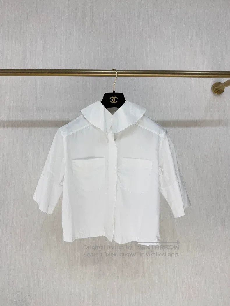 Chanel Chanel Princess-style shirt with lotus leaf neck Size XXS / US 00 / IT 34 - 1 Thumbnail