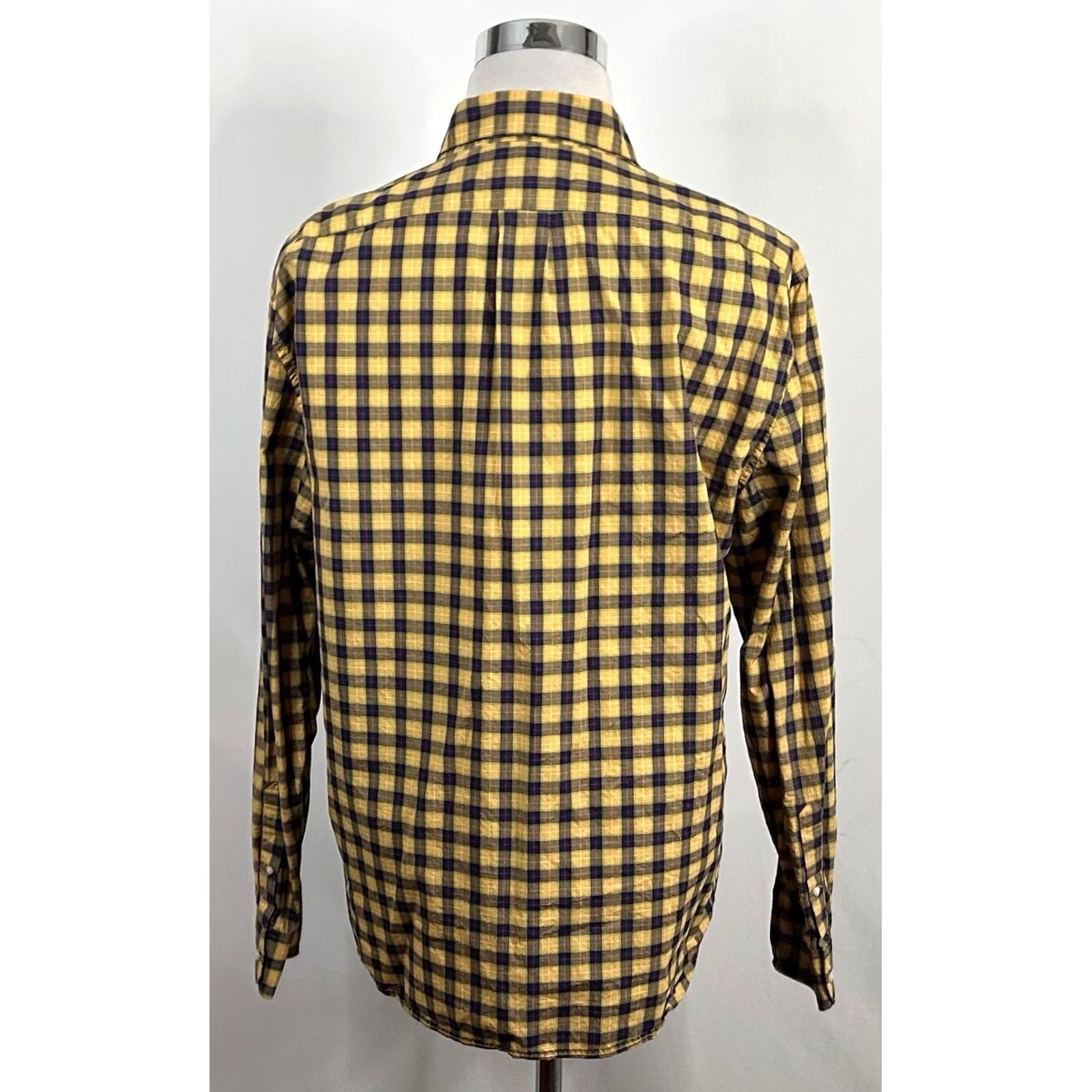 J.Crew J.CREW Shirt XL Slim Best Secret Wash 100s 2 Play Yarns Plaid Yellow Blue Tartan Button-Front Collared Mens Regular Size XS-XL Size US XL / EU 56 / 4 - 5 Thumbnail