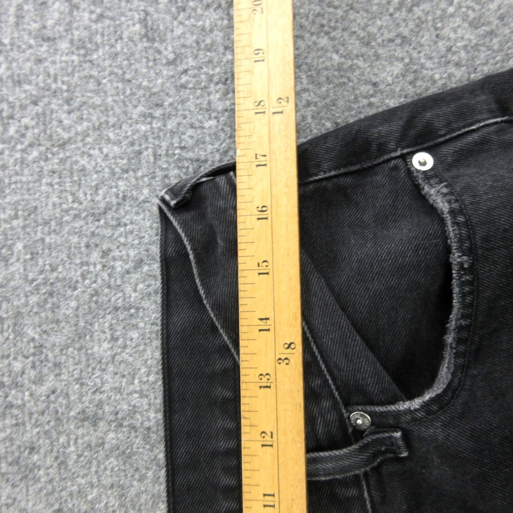 Agolde AGOLDE Jeans Womens Cherie High Rise Straight Charcoal Wash Distressed Denim 31 Regular Inseam 30in 5-Pocket Cotton Zip Button Size 24" / US 00 / IT 34 - 6 Thumbnail