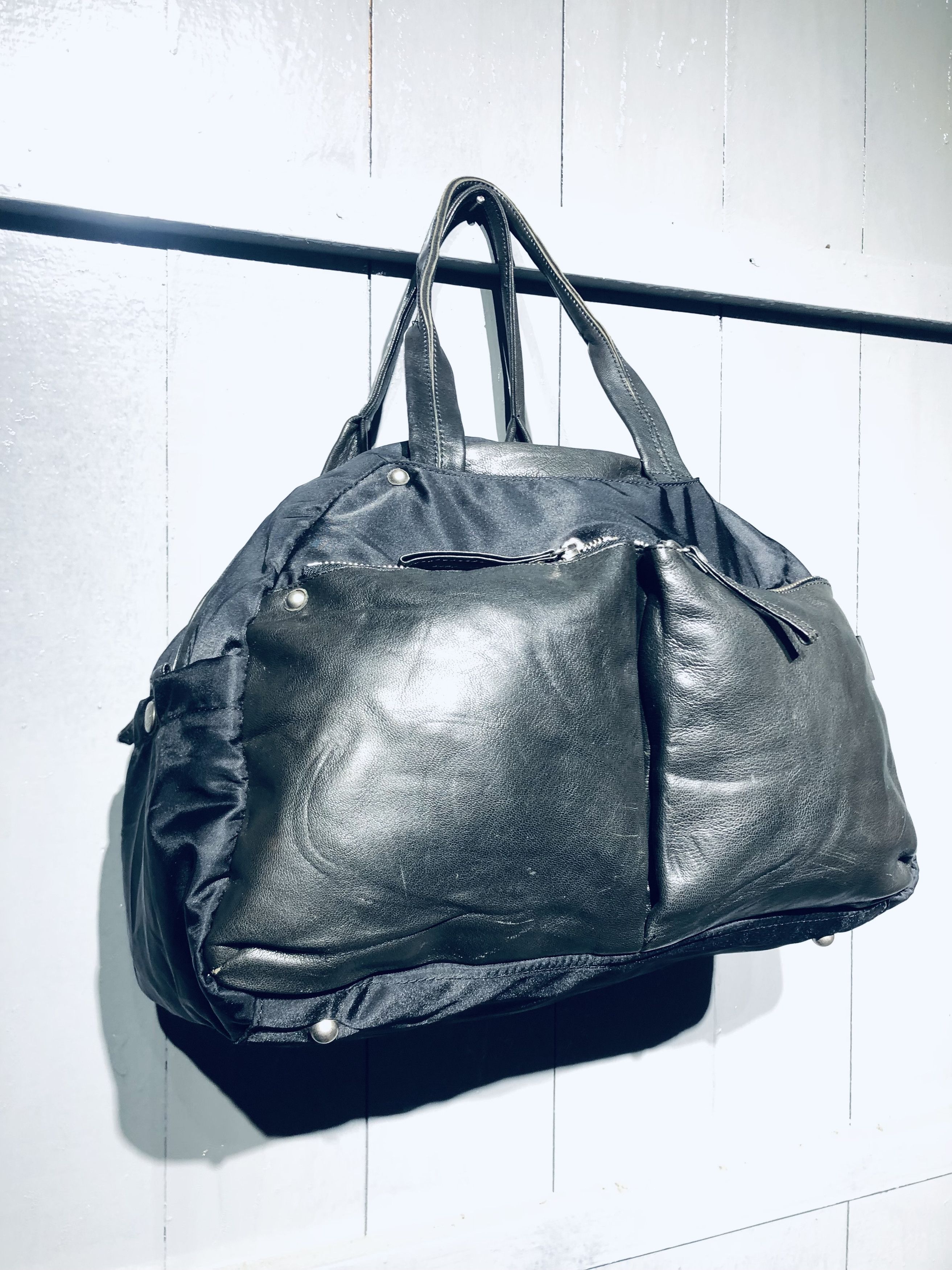 Y's Japanese YSaacs by Yohji Yamamoto Leather Nylon Shoulder Bag Size ONE SIZE - 2 Thumbnail
