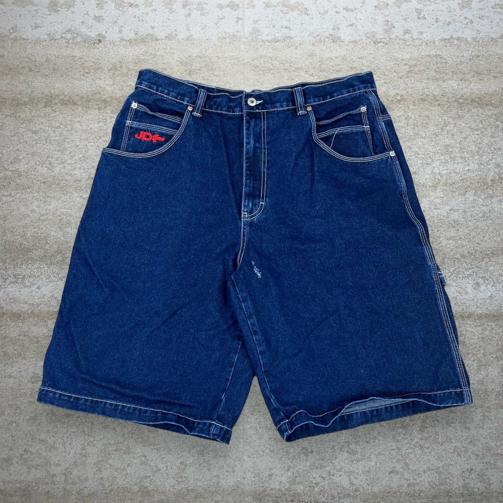Jordache Vintage Y2K Jordache Jean Shorts 40x13 Baggy Dark Wash Size US 40 / EU 56 - 2 Thumbnail