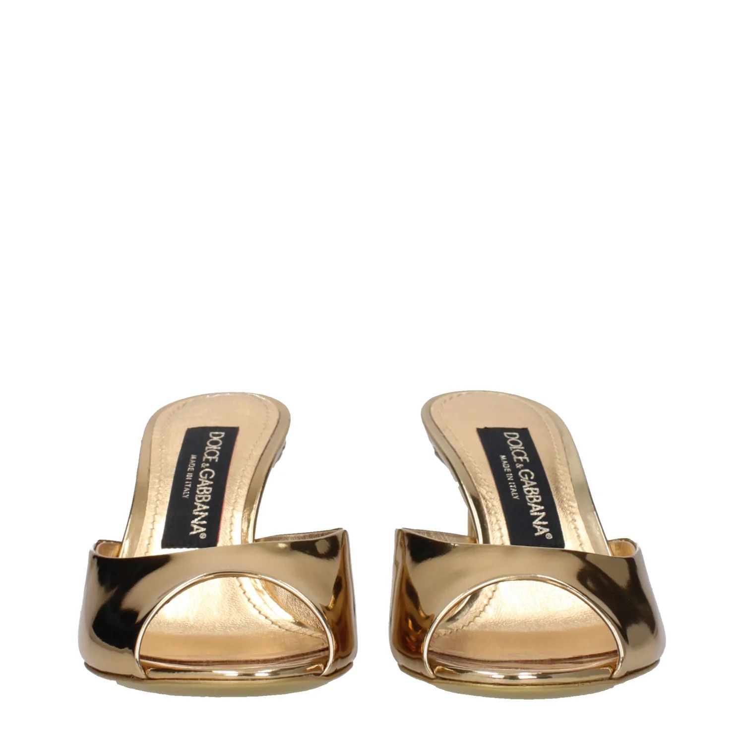 Dolce & Gabbana ob1o1e1124 Leather Sandals in Gold Size US 5 / IT 35 - 3 Thumbnail