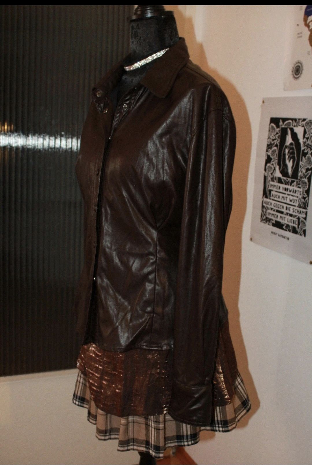 Other Faux leather Jacket grunge goth y2k 90s 80s Size S / US 4 / IT 40 - 6 Thumbnail
