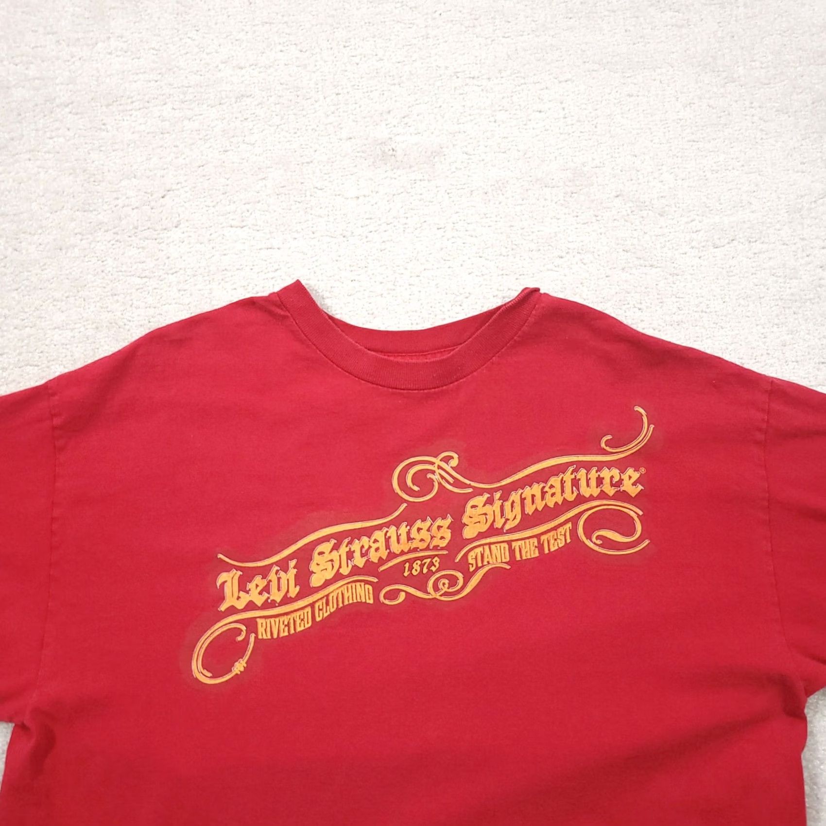 Levi's VINTAGE Levi Strauss Signature T Shirt Mens XL Red Short Sleeve SEE PHOTOS Size US XL / EU 56 / 4 - 3 Thumbnail