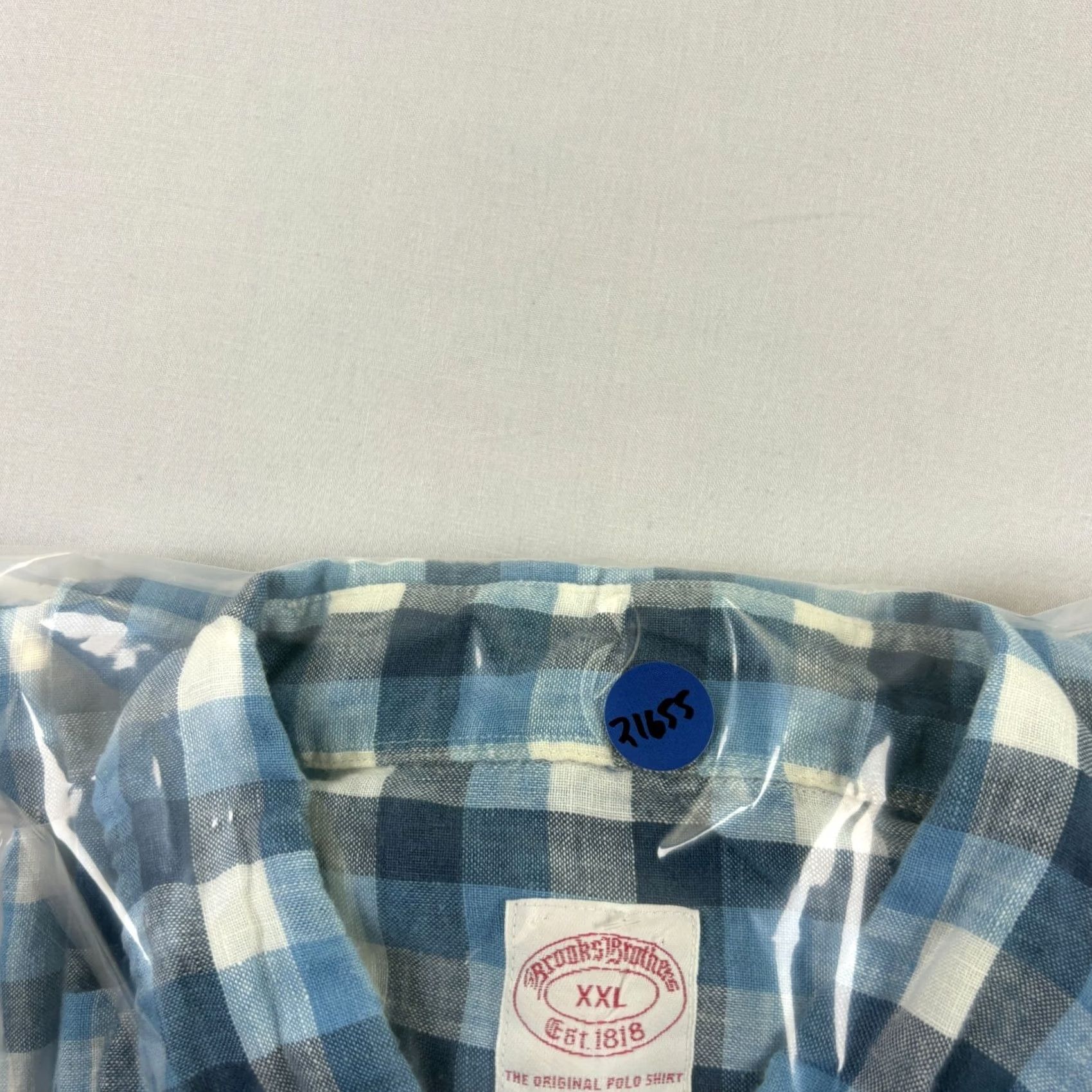Brooks Brothers Brooks Brothers Linen Shirt Mens 2XL Blue Plaid Button-Up Short Sleeve Beach Shirt Size US XXL / EU 58 / 5 - 8 Thumbnail