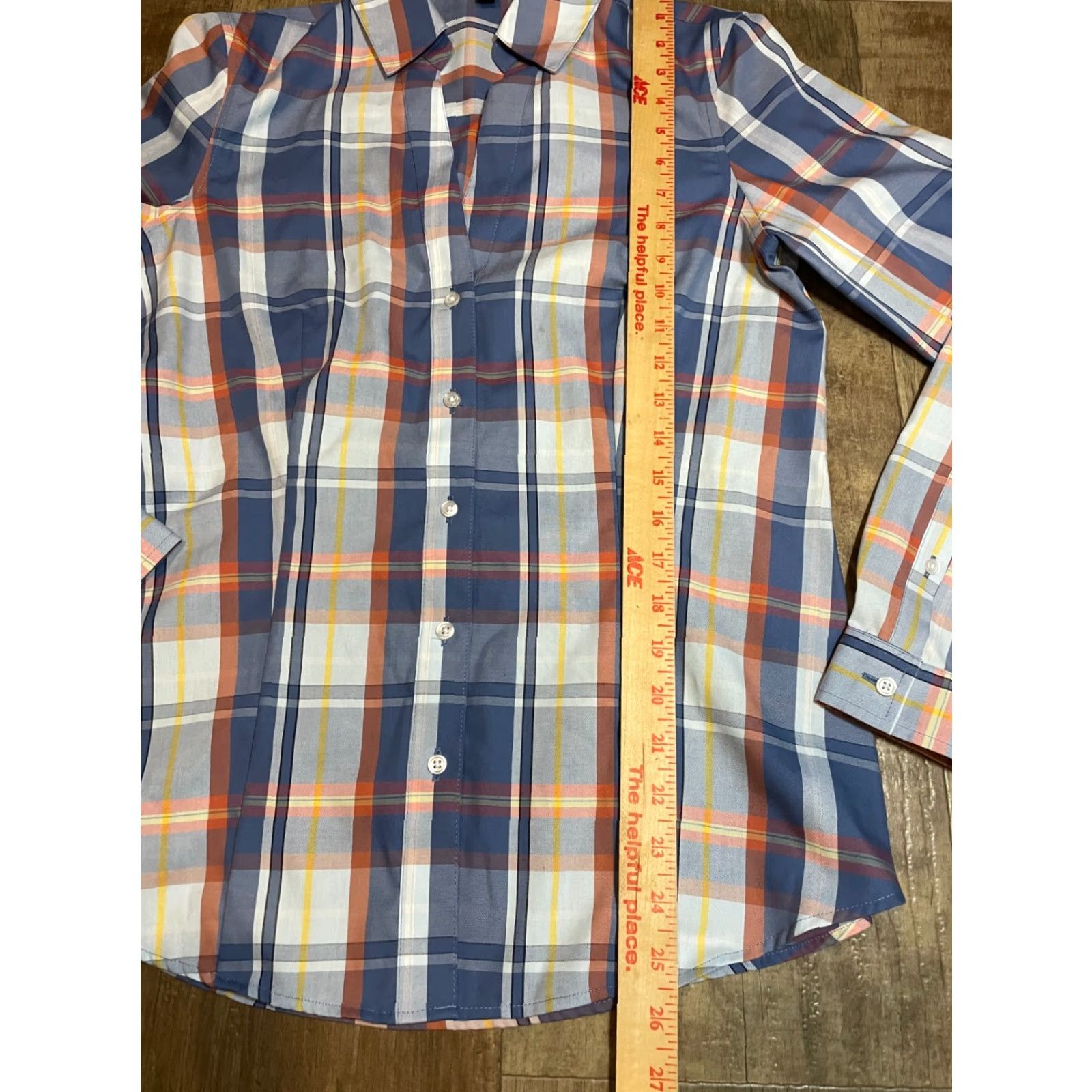 Jones New York Jones New York Button-Up Shirt Womens Small S Blue Plaid Long Sleeve Collared Collar Shirt Size S / US 4 / IT 40 - 3 Thumbnail