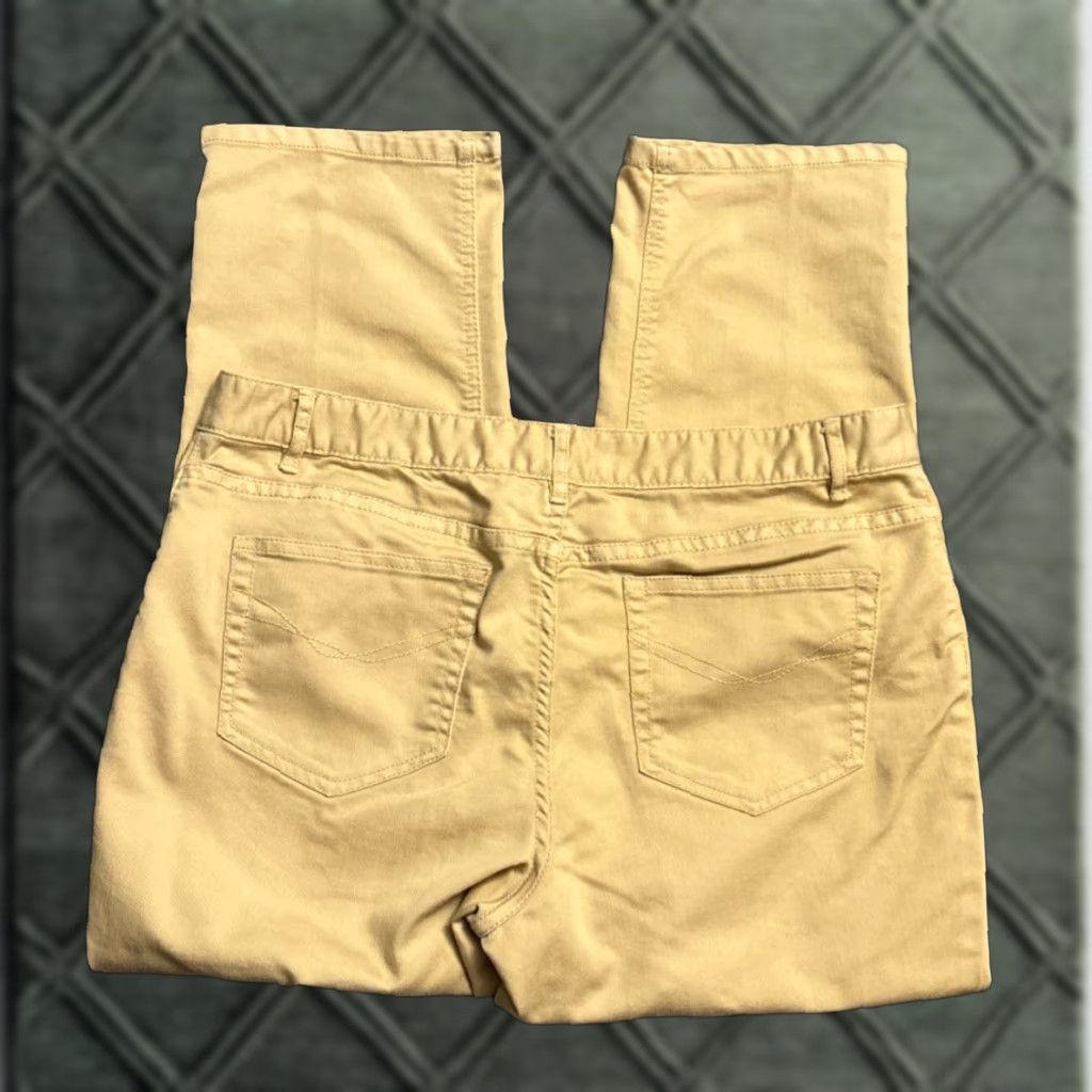 J. Jill J. Jill Pants Cropped Straight Leg Yellow 34x24.5 Regular Size 12 Vintage No EUC Stretch Pockets Cotton Denim Size 34" / US 12 / IT 48 - 1 Thumbnail