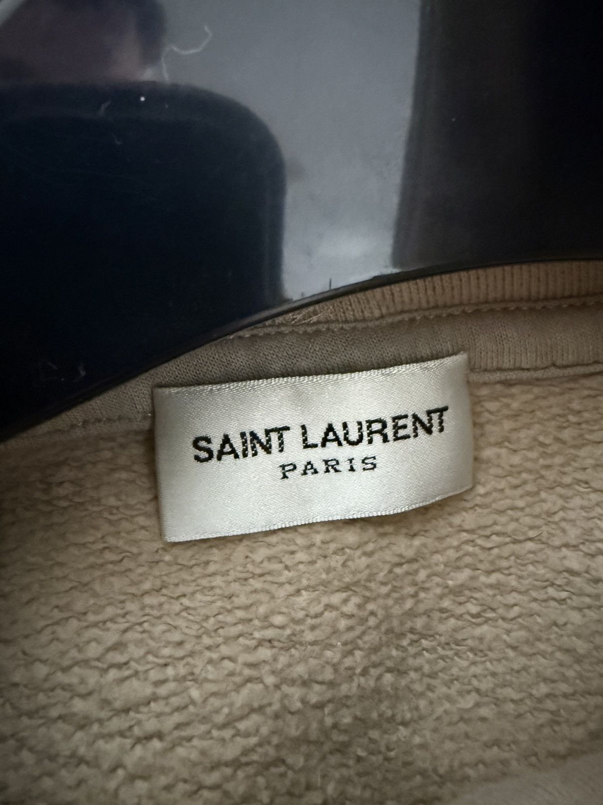 Saint Laurent Paris Saint Laurent Rive Gauche Hoodie Beige Size US L / EU 52-54 / 3 - 8 Thumbnail