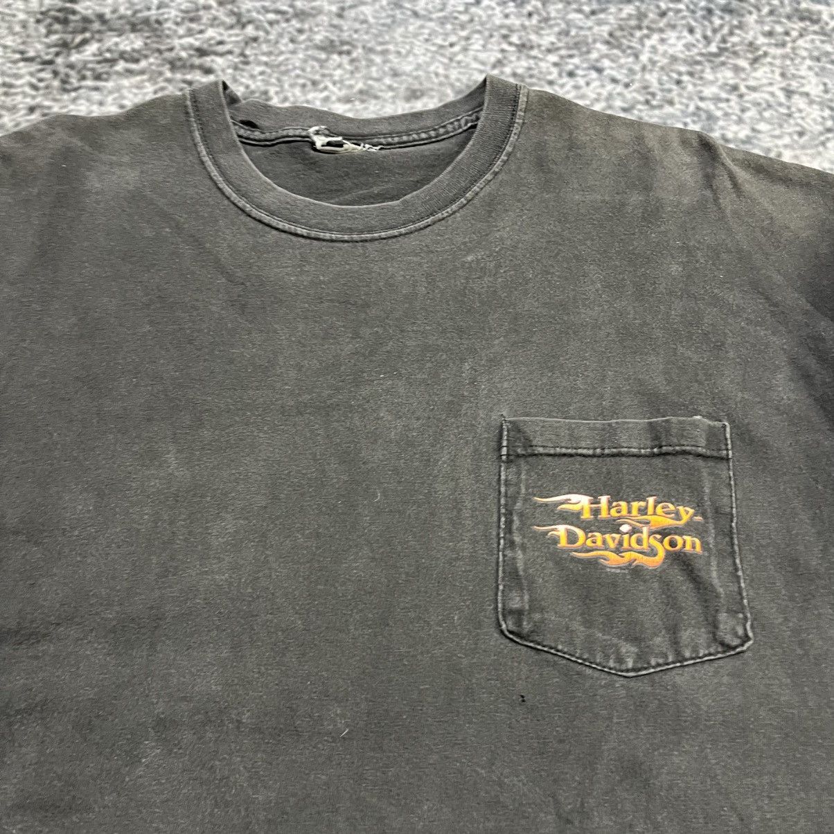 Harley Davidson VINTAGE FADED HARLEY DAVIDSON FLAMES DISTRESSED POCKET TEE Size US L / EU 52-54 / 3 - 5 Thumbnail