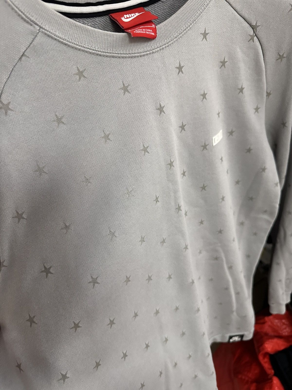 Nike × Vintage Vintage Nike Air Force sweatshirt logo reflective stars rare Size US M / EU 48-50 / 2 - 3 Thumbnail