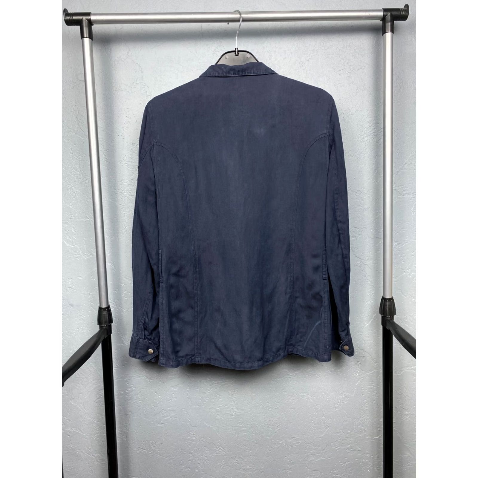 Belstaff VINTAGE Belstaff Jacket Womens Linen Cotton Belstaff Jacket Blue 42-Size M Medium Size M / US 6-8 / IT 42-44 - 8 Thumbnail