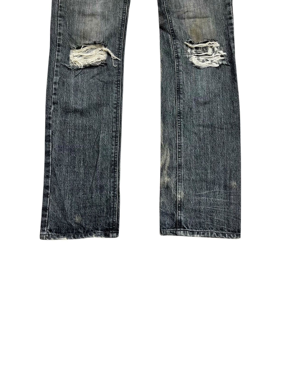 BUFFALO BOBS 2000s Edge Rupet - Rockstar Ripped Denim Pants Size US 29 - 4 Thumbnail