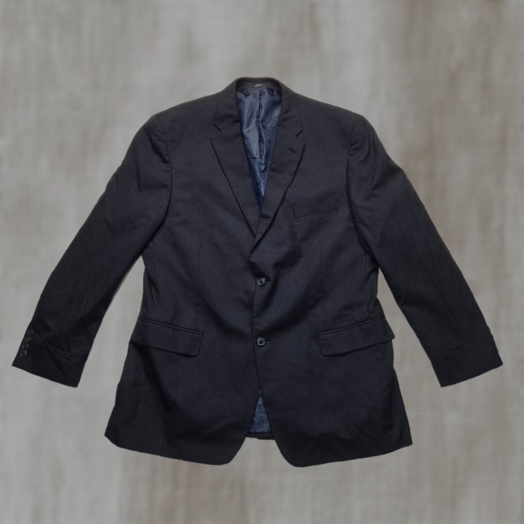 Haggar Haggar Blazer / Suit Jacket Black 46 Long Size 46L Casual Men’s Jacket Long Polyester Dress Coat Shirt style 46 Mens Size 46R - 1 Thumbnail