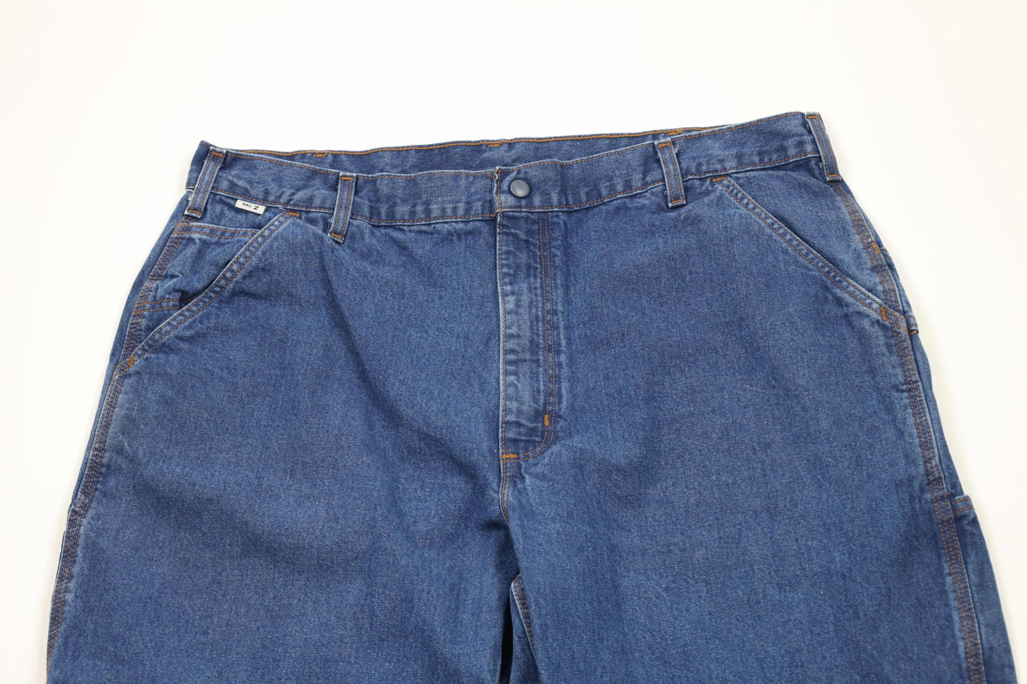 Carhartt × Vintage Vintage Y2K Carhartt FR Wide Leg Dungaree Jeans Blue Size US 38 / EU 54 - 2 Thumbnail