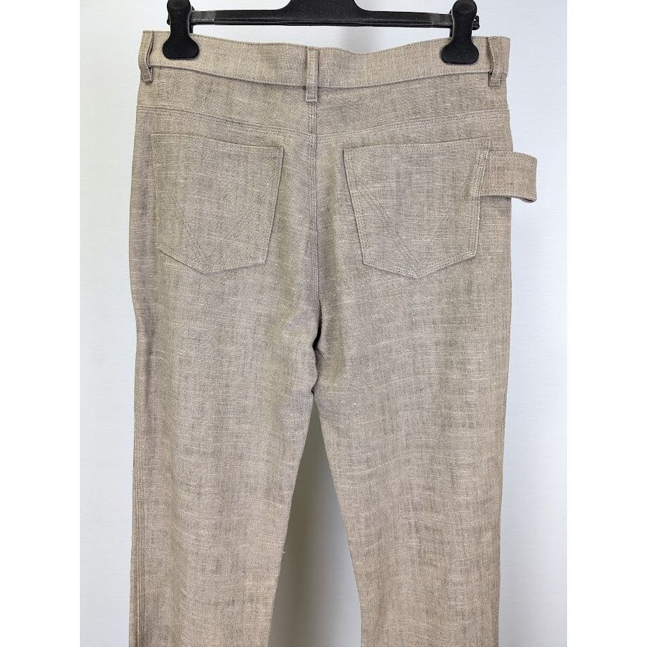 Bottega Veneta o1rshd1 Pants Light Irish Linen/Soft Jersey in Canvas/Nero Size US 30 / EU 46 - 12 Thumbnail