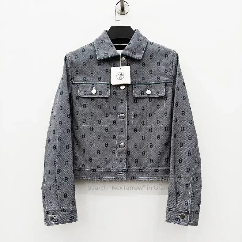 Hermes Hermes Pig nose denim jacket Size XXS / US 00 / IT 34 - 2 Thumbnail