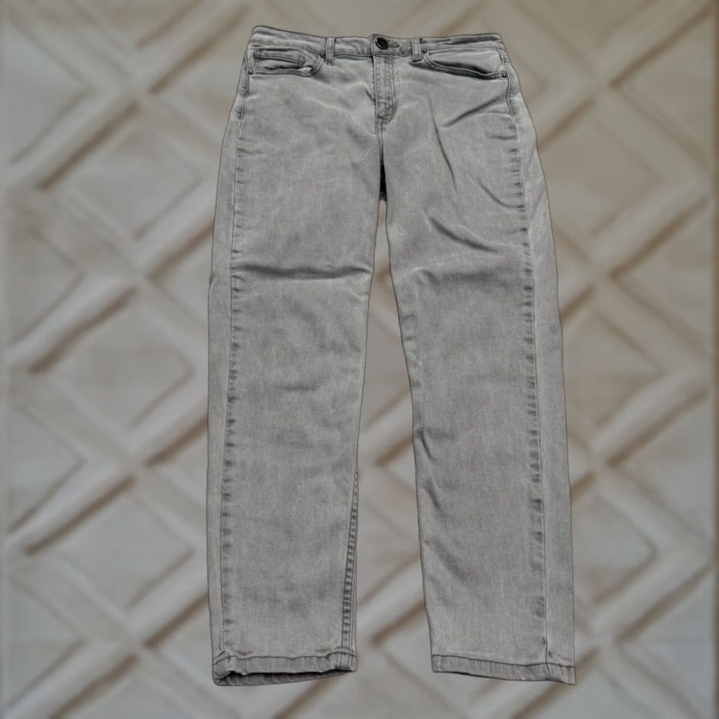 Denime Julio Jeans Women Cropped Slim Fit Mid Rise Denim 8 Gray Stone Wash 5-Pocket Modern Casual Womens Size 30" / US 8 / IT 44 - 1 Thumbnail