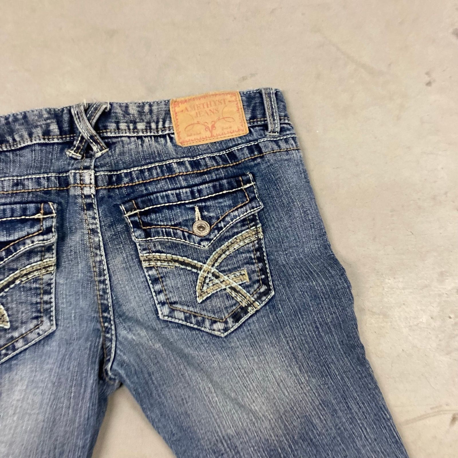 Vintage Y2K amethyst Low rise western bootcut jeans 28x29 Size 28" / US 6 / IT 42 - 3 Thumbnail
