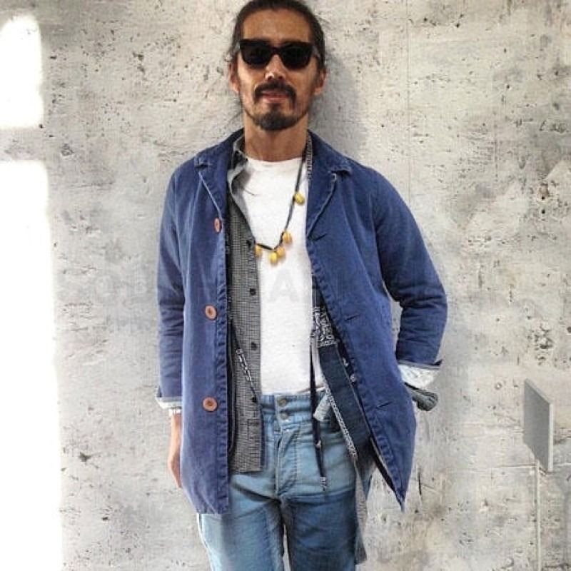 Visvim SS14 Mies Coat Indigo Blue Size US M / EU 48-50 / 2 - 5 Thumbnail