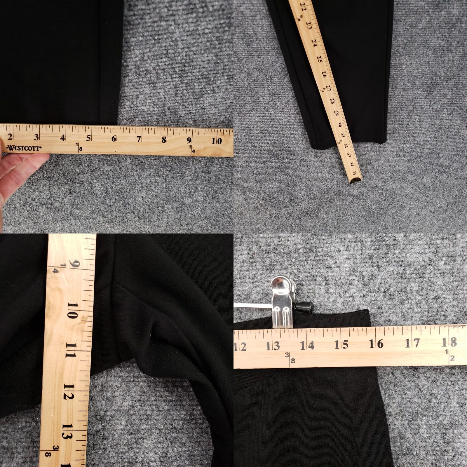 J. Jill J. Jill Dress Pants Womens 10 Black Mid-Rise Slim Straight Stretch Officewear Dress Pants Womens 10 Black Slim Straight Officewear Size 32" / US 10 / IT 46 - 8 Thumbnail