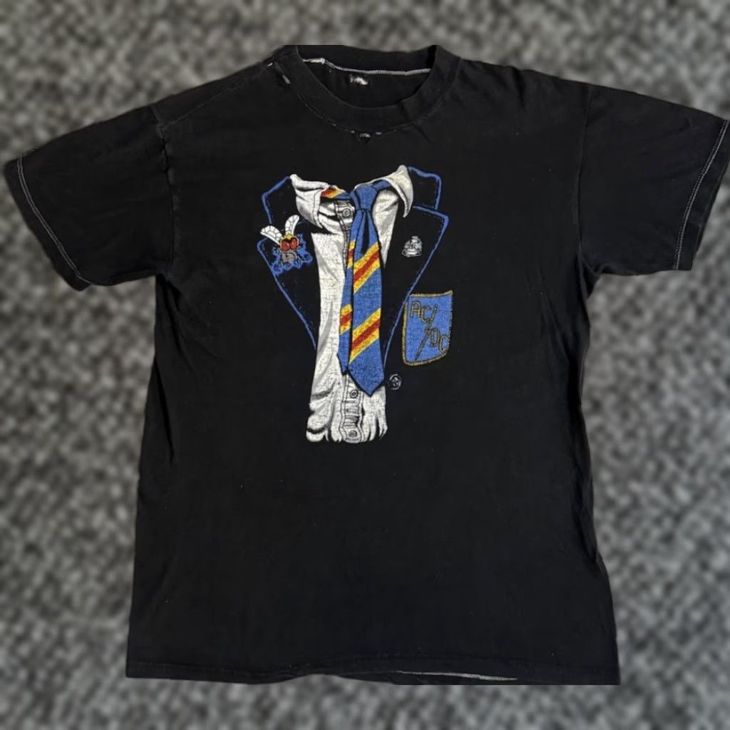 Walls VINTAGE AC/DC Fly On the Wall T-Shirt Rock 80s Men L Black 1980s 1985 Band Rock Shirt Size US L / EU 52-54 / 3 - 1 Thumbnail
