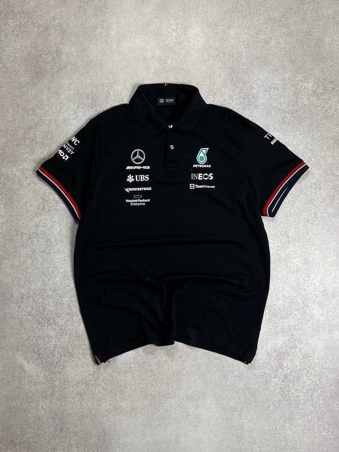 Mercedes-Benz × Vintage Vintage Mercedes Benz F-1 Petronas Racing Polo Shirt XL Size US XL / EU 56 / 4 - 1 Thumbnail
