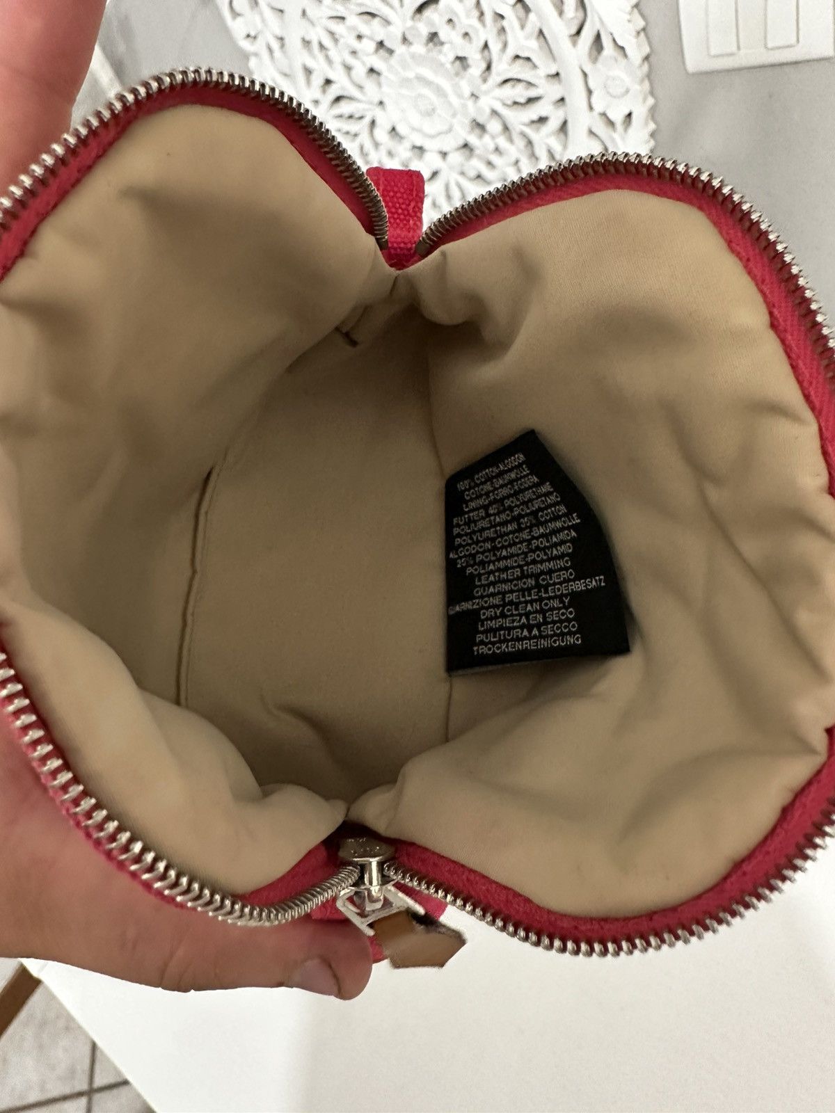 Hermes Hermès Paris Pochette in Tela Rosa con Dettagli in Pelle Size ONE SIZE - 7 Thumbnail