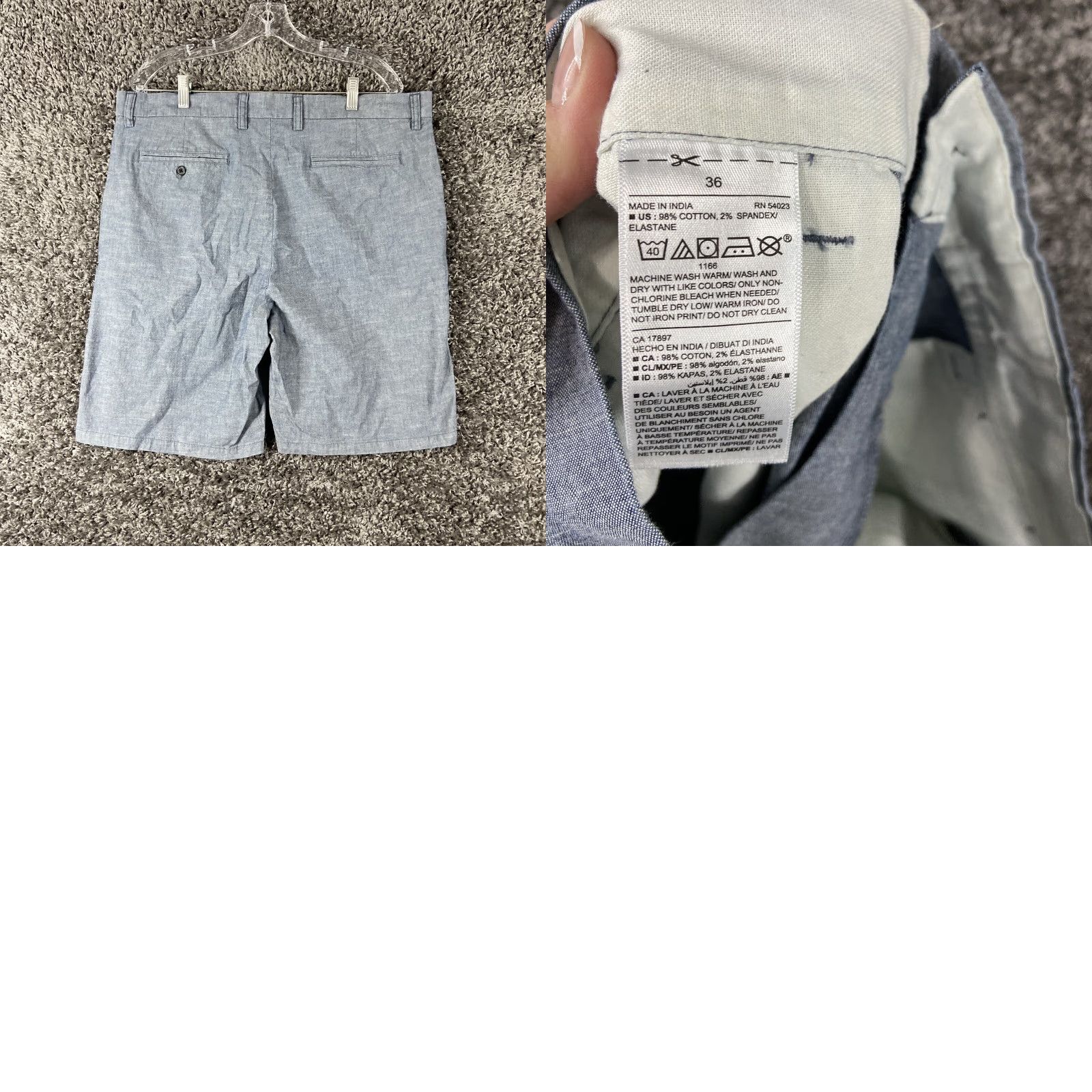 Old Navy Old Navy Ultimate Slim Shorts Men's 38 Blue Chino Size US 38 / EU 54 - 8 Thumbnail
