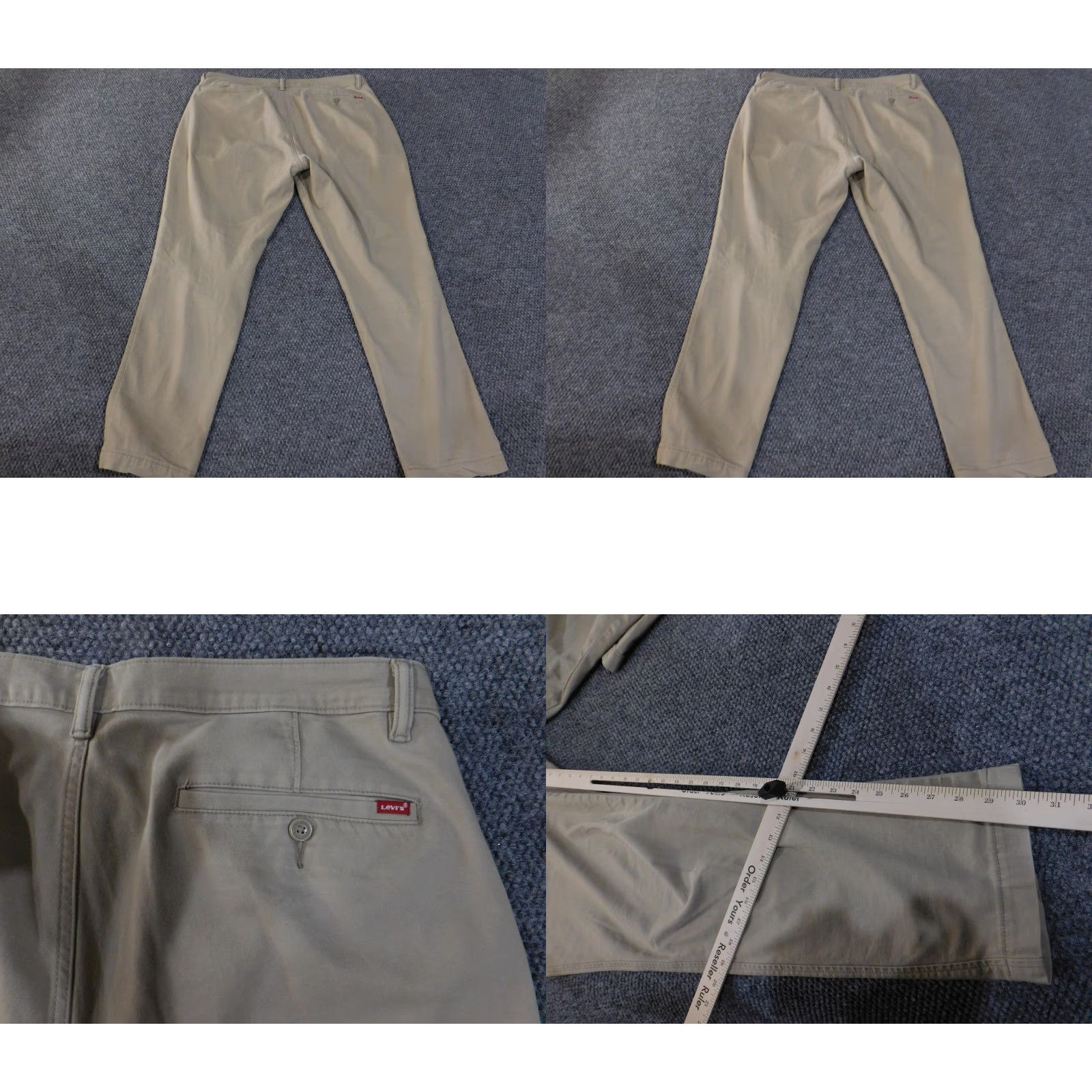 Levi's Levi's XX Chino Pants Mens 36x32 Tan Flat Front Relaxed Taper Stretch Khaki Size US 36 / EU 52 - 8 Thumbnail